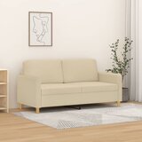 vidaXL Kavč dvosed krem 140 cm blago Cene