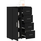 vidaXL Komoda 2 kosa črna 60x31x84 cm inženirski les | Shoptok.si