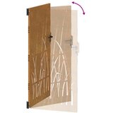  Vrtna vrata 85 x 175 cm od čelika COR-TEN s uzorkom trave | shoptok.hr