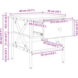 vidaXL nočna omarica Stari les 40x42x45 cm Inženirski les | Shoptok.si