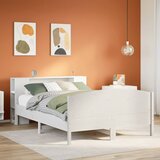 vidaXL Krevet s regalom z knjige bez madraca bijeli 140x190cm borovina | shoptok.hr