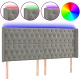  LED uzglavlje svjetlosivo 203 x 16 x 118/128 cm baršunasto | shoptok.hr