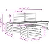  Set vanjskih sofa Prirodna 59 x 59 x 37 cm Čvrsto drvo akacije | shoptok.hr