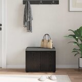  Klupa za hodnik s jastukom s policom Crni Hrast 60 x 38 x 46 cm | Eponuda.ba