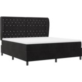  Box Spring Postelja z Blazino Črna 180x200 cm Žamet, (22050167) | Shoptok.si