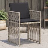 Maison Chic Vrtni stoli - Stol za vrt z blazinami 4 kosi svetlo siv poli ratan JS2298, (21876522) | Shoptok.si