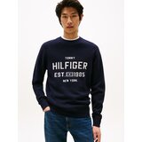 Tommy Hilfiger Pulover 'ATHLEISURE' temno modra / bela | Shoptok.si
