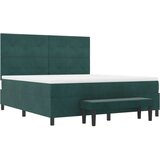  Krevet s box springom madracem i klupom u tamnozelenoj boji 180x200 cm | shoptok.hr