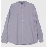 Polo Ralph Lauren Bombažna srajca moška, vijolična barva, 710804253