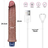 Lovetoy Real Softee Vibrating Dildo 9.5" Brown | Shoptok.si