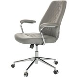 MID.YOU VRTLJIVI STOL usnje siva | Shoptok.si