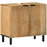 vidaXL Kupaonski ormarić za umivaonik smeđi 62x33x58cm Puno drvo Mango | shoptok.hr