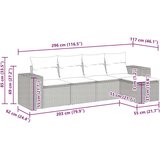vidaXL 5-dijelni vrtni set sofa s jastucima bež od poliratana | shoptok.hr