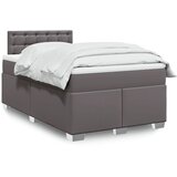  s oprugama i madracem sivi 120x200 cm od umjetne kože | shoptok.hr