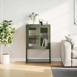 vidaXL Highboard Olive Green 68x39x107 cm Jeklo | Shoptok.si
