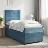  Boxspring krevet s madracem Plava 80 x 200 cm Baršun | shoptok.hr