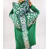 Pri Long cardigan colorful leopard sweater with wool | shoptok.hr