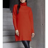 Gemre Long Red Soft Turtleneck Sweater Kali | Shoptok.si