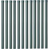vidaXL Ograjni stebri 12 pcs Zelena 90 cm Jeklo s prašnim premazom | Shoptok.si