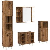  4-dijelni set kupaonskog namještaja od starog drveta | shoptok.hr