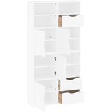  Bočni ormarići 4 kom ODDA bijeli 40x24x79 cm puno drvo bor Slike