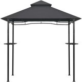 Nadstrešnica za roštilj 240 x 150 x 255 cm antracit čelična | shoptok.hr