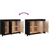  Komoda črna 100x35x74 cm trdna borovina, (20654715) | Shoptok.si