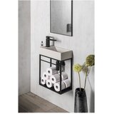 Sapho Crni metalni zidni ormarić za ispod umivaonika 39,5x45 cm Crest – | shoptok.hr