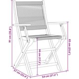  3-dijelni bistro set od polipropilen i masivnog drva sivi | shoptok.hr