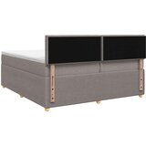  Boxspring krevet s madracem Sivosmeđa 200 x 200 cm Tkanina | shoptok.hr