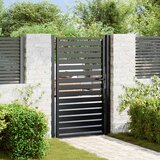  Vrtna vrata s mogućnošću zaključavanja crna 100x150 cm aluminijska Cijene