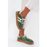 Boto Women Suede Sneakers On Platform Green Venera | shoptok.hr