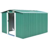 vidaXL vrtna kućica od metala 257 x 298 x 178 cm zelena Cijene