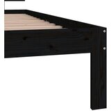  Posteljni okvir črn iz trdne borovine 90x200 cm, (20601671) | Shoptok.si