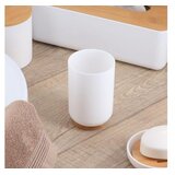 Tendance Držač za četku za kupanje 11x7,2 cm poliresin/bambus, bijela | Eponuda.ba