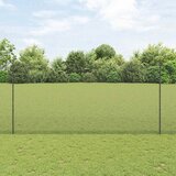  Zavarena žičana ograda s postom 25 x 1,6 m Siva Mreža | shoptok.hr