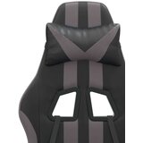  Igraća stolica od umjetne kože s osloncem za noge Crna i siva | shoptok.hr