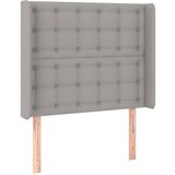  Uzglavlje svjetlosivo 93 x 16 x 118/128 cm od tkanine | shoptok.hr
