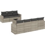 Maison Chic Seti vrtnega pohištva - Vrtna garnitura - Vrtni pohištvo set 8-delna z blazinami sv. siv poli ratan, (21800106) | Shoptok.si