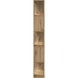  Regal za knjige s 5 razina boja hrasta 80,5x23,5x162,5cm drveni Smeđa | Shoptok.si