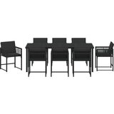  Vrtni set za objed 9 pcs Crna poliratan | shoptok.hr