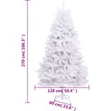 Umjetno božićno drvce sa šarkama i stalkom bijelo 270 cm | shoptok.hr