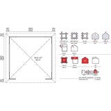 Male kuće Drvena nadstrešnica IBIZA 400 × 400 cm sa šindrom | shoptok.hr