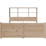 vidaXL Knjižna postelja brez vzmetnice 160x200 cm trdna borovina | Shoptok.si