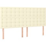  Box spring postelja z vzmetnico krem 200x200 cm umetno usnje, (20898755) | Shoptok.si
