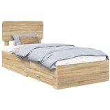  Okvir za krevet s uzglavljem Sonoma hrast 90 x 190 cm | shoptok.hr
