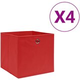 vidaXL Kutije za pohranu od netkane tkanine 4 kom 28x28x28 cm crvene cijene