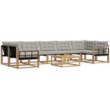  Set vanjskih sofa 8 pcs Bijela i svjetlosiva | shoptok.hr