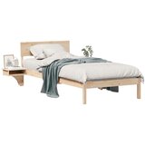 vidaXL Konstrukcija postelje Rjava 100 x 200 cm Masivno borovo les, (5000127559) | Shoptok.si