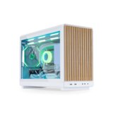 Lian Li Računalniško ohišje DAN Cases A3 Wood, kaljeno steklo, Micro-ATX, belo | Shoptok.si